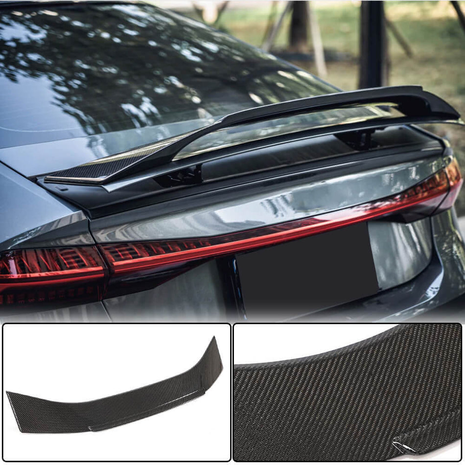 Audi A7 Quattro S7 C8 RS7 Sportback 2019UP Rear Trunk Spoiler Carbon Fiber-Ahacarbon