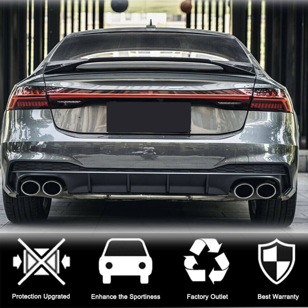 Audi A7 Quattro S7 C8 RS7 Sportback 2019UP Rear Trunk Spoiler Carbon Fiber-Ahacarbon