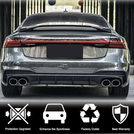 Audi A7 Quattro S7 C8 RS7 Sportback 2019UP Rear Trunk Spoiler Carbon Fiber-Ahacarbon