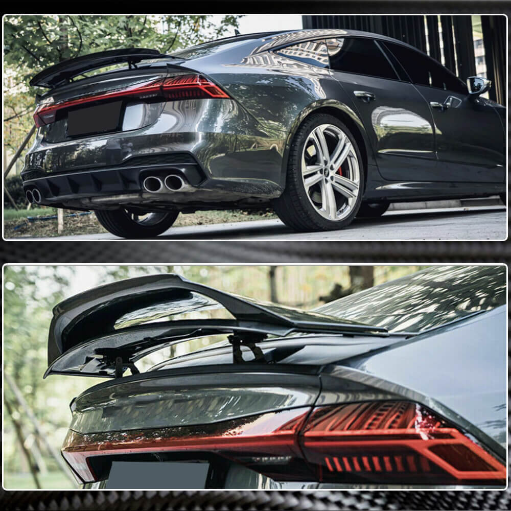Audi A7 Quattro S7 C8 RS7 Sportback 2019UP Rear Trunk Spoiler Carbon Fiber-Ahacarbon