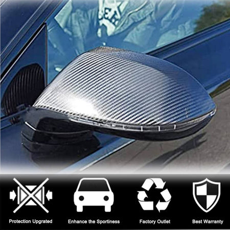 Audi A7 Sline S7 RS7 C7 C7.5 2011-2018 Replacement Side Mirror Covers Pair Carbon Fiber-Ahacarbon