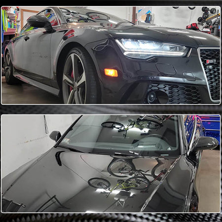 Audi A7 Sline S7 RS7 C7 C7.5 2011-2018 Replacement Side Mirror Covers Pair Carbon Fiber-Ahacarbon