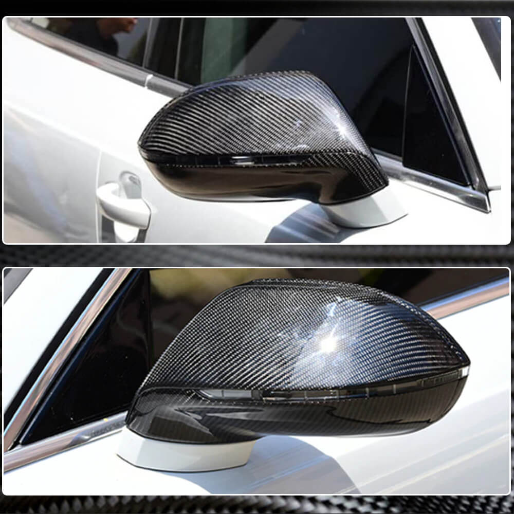 Audi A7 Sline S7 RS7 C7 C7.5 2011-2018 Replacement Side Mirror Covers Pair Carbon Fiber-Ahacarbon