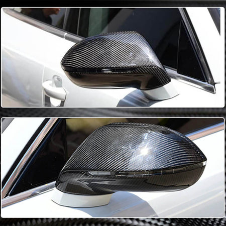Audi A7 Sline S7 RS7 C7 C7.5 2011-2018 Replacement Side Mirror Covers Pair Carbon Fiber-Ahacarbon
