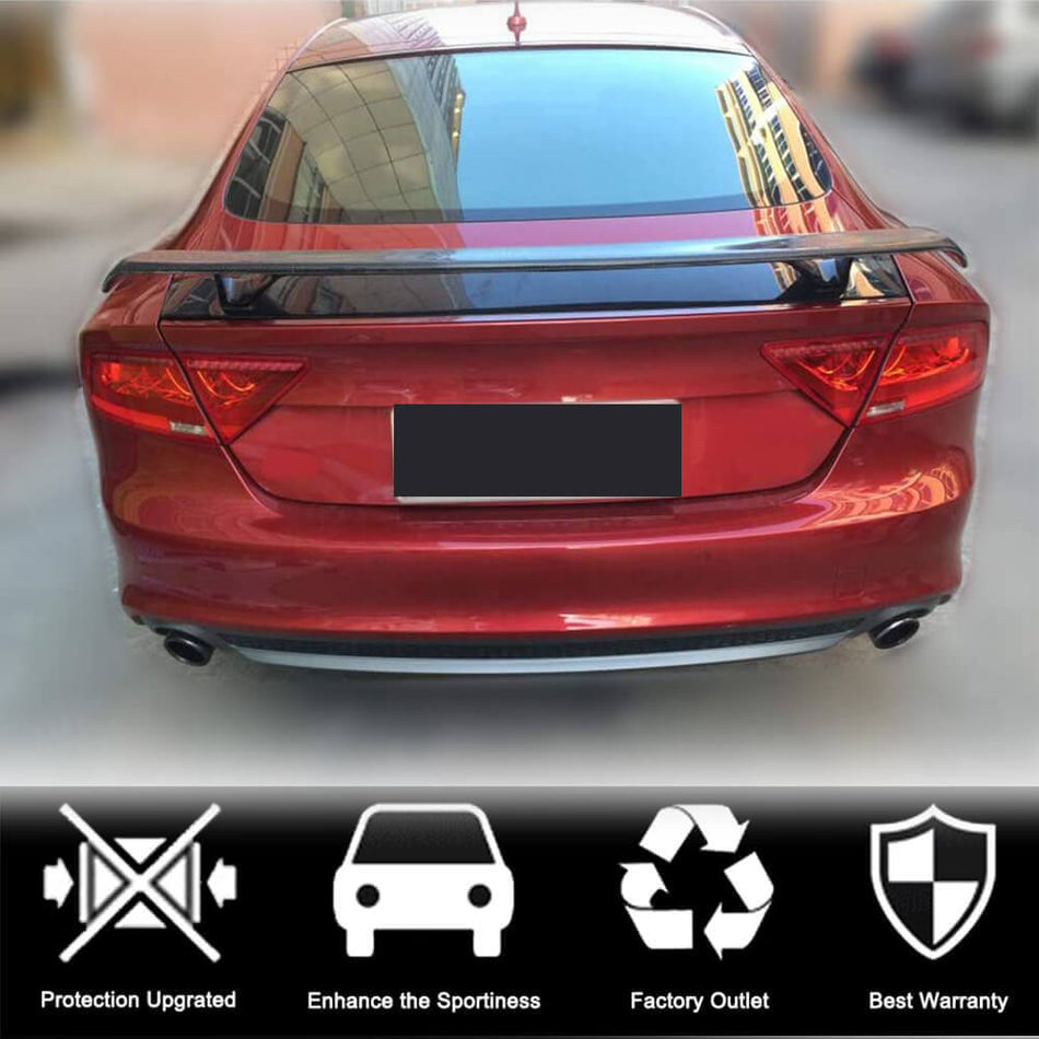Audi A7/A7 Sline/S7/RS7 C7 C7.5 2011-2018 Rear Trunk Spoiler Carbon Fiber-Ahacarbon
