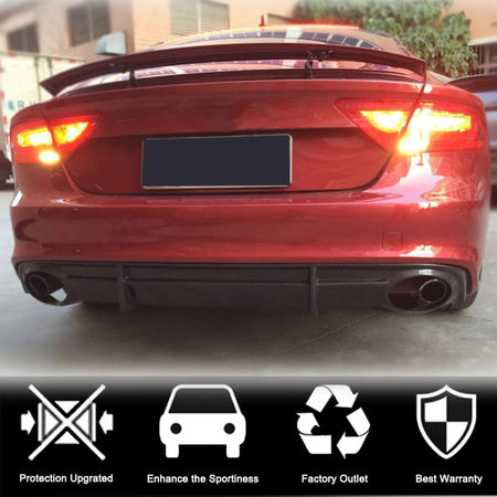 Audi A7 Sline Sportback 2011-2014 Rear Bumper Diffuser Carbon Fiber-Ahacarbon