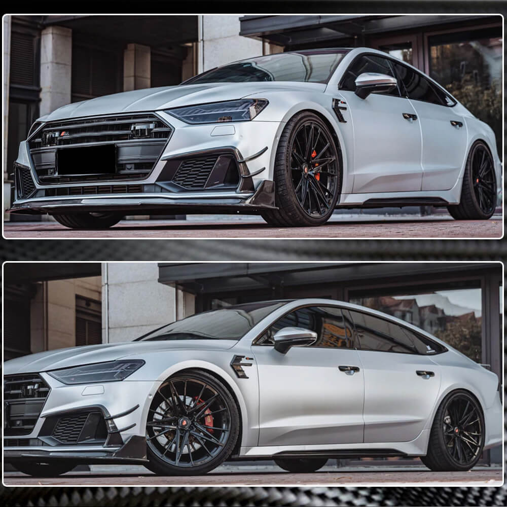 Audi A7 (Quattro) Sline S7 C8 2019-2021 Side Air Fender Vents Dry Carbon Fiber-Ahacarbon