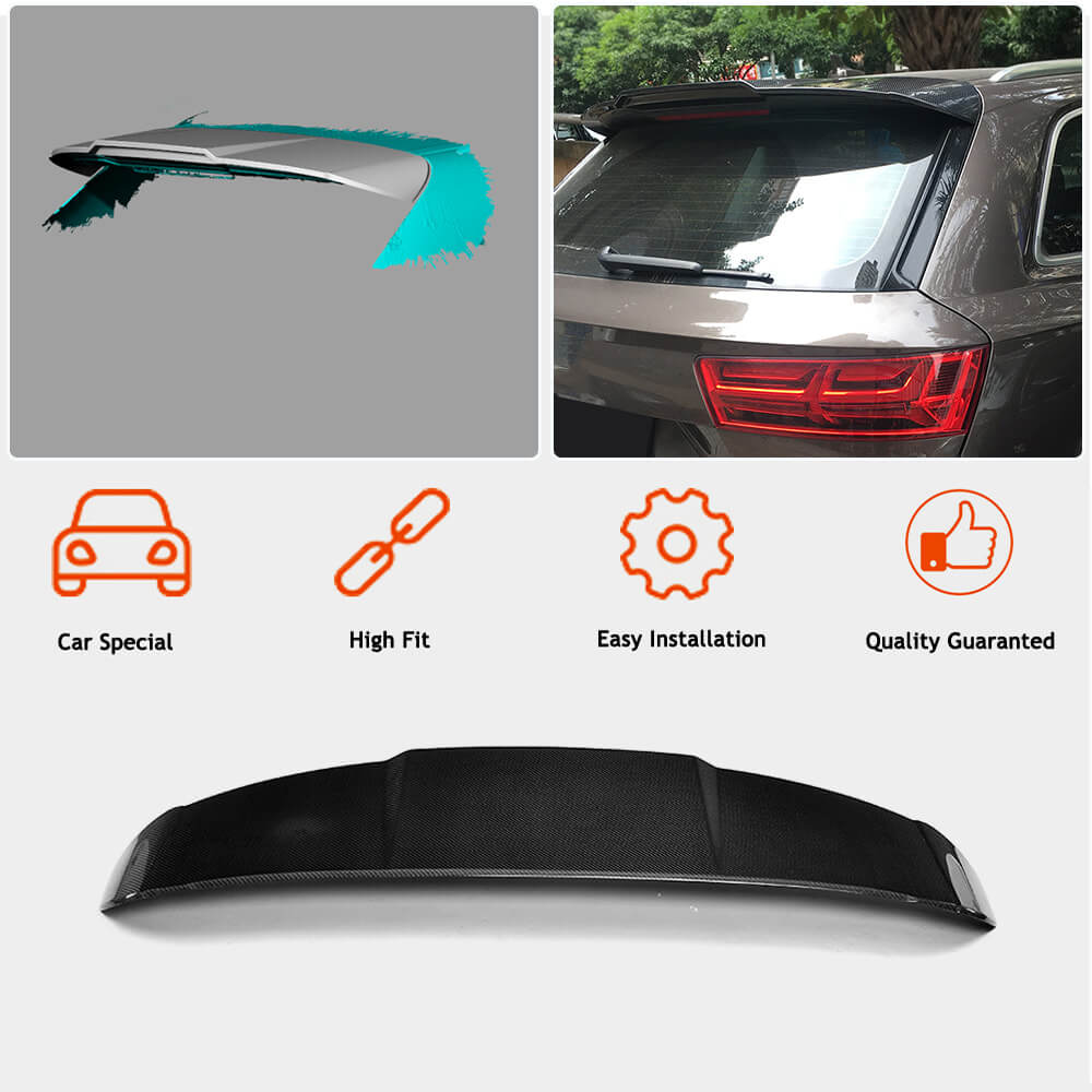 Audi Q7 SQ7 Sline 2016-2018 Rear Roof Spoiler Carbon Fiber-Ahacarbon