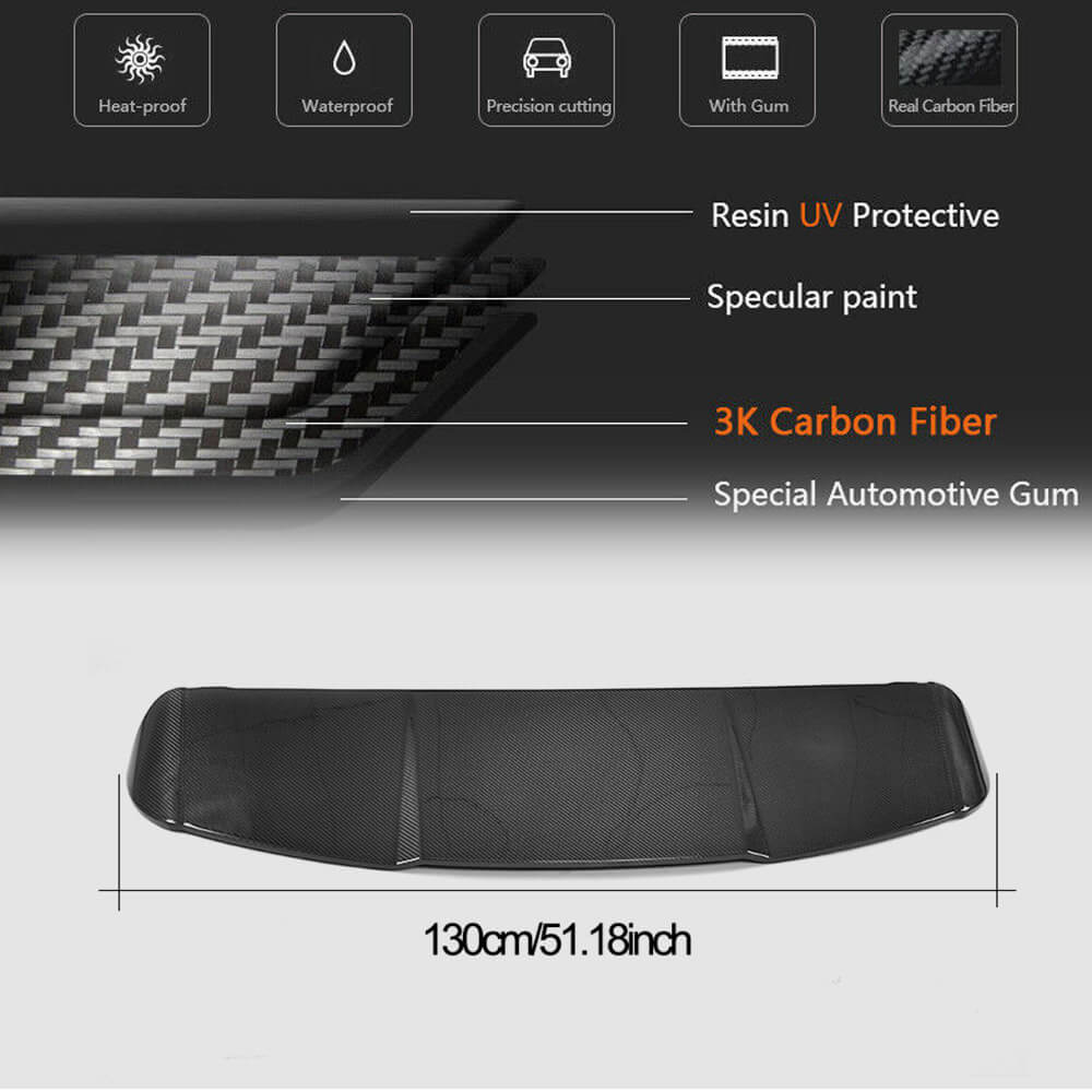 Audi Q7 SQ7 Sline 2016-2018 Rear Roof Spoiler Carbon Fiber-Ahacarbon