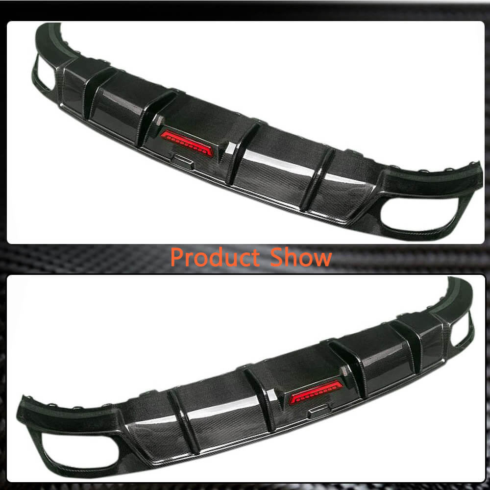 Audi Q8 SQ8 Sport Utility 4-Door 2019-2022 Rear Bumper Diffuser Carbon Fiber-Ahacarbon