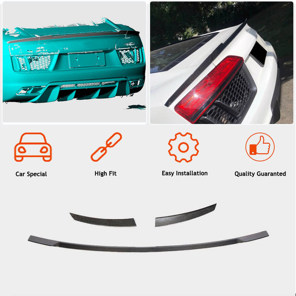 Audi R8 V10 Gen 2 Coupe 2016-2019 Rear Trunk Spoiler Carbon Fiber-Ahacarbon