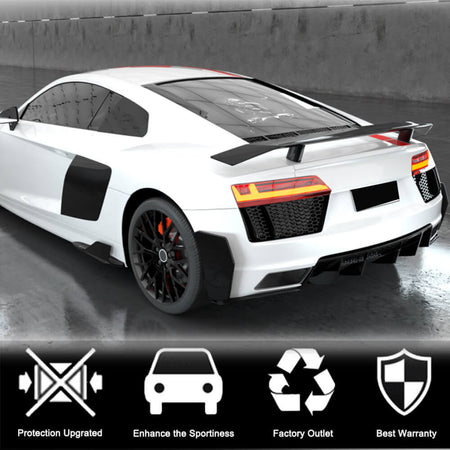 Audi R8 V10 4S Gen 2 Coupe 2016-2019 Rear Trunk Spoiler Carbon Fiber/FRP-Ahacarbon