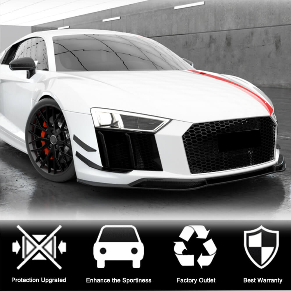 Audi R8 V10 Gen 2 4S 2016-2019 Front Bumper Lip Carbon Fiber-Ahacarbon