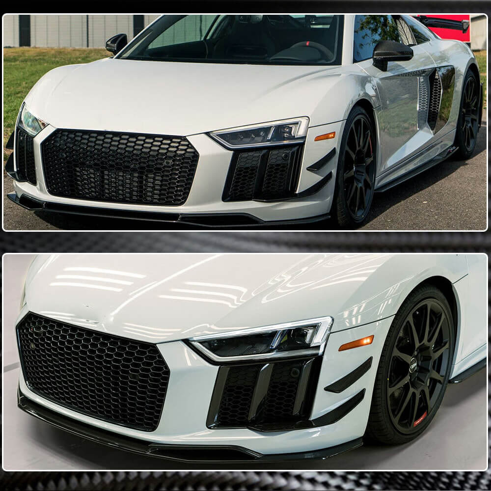 Audi R8 V10 Gen 2 4S 2016-2019 Front Bumper Lip Carbon Fiber-Ahacarbon