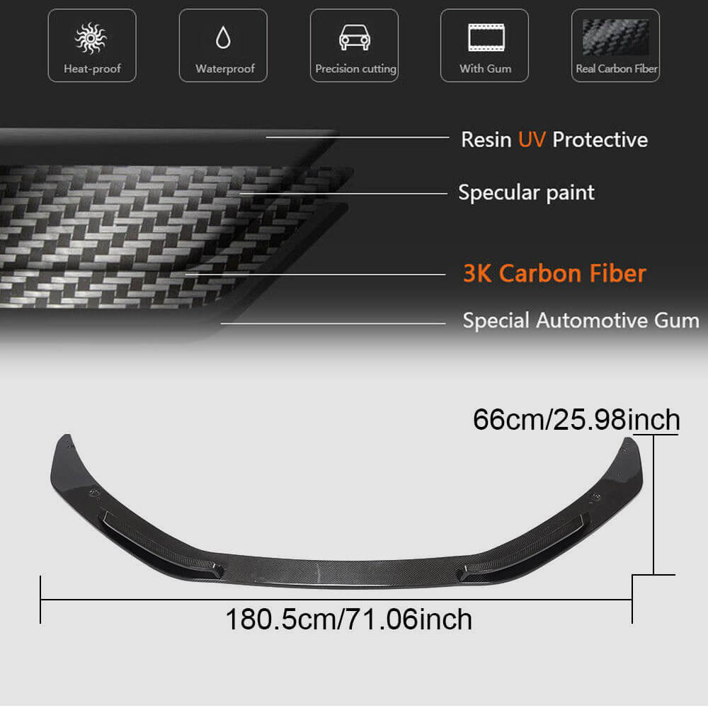 Audi R8 V10 Gen 2 4S 2016-2019 Front Bumper Lip Carbon Fiber-Ahacarbon