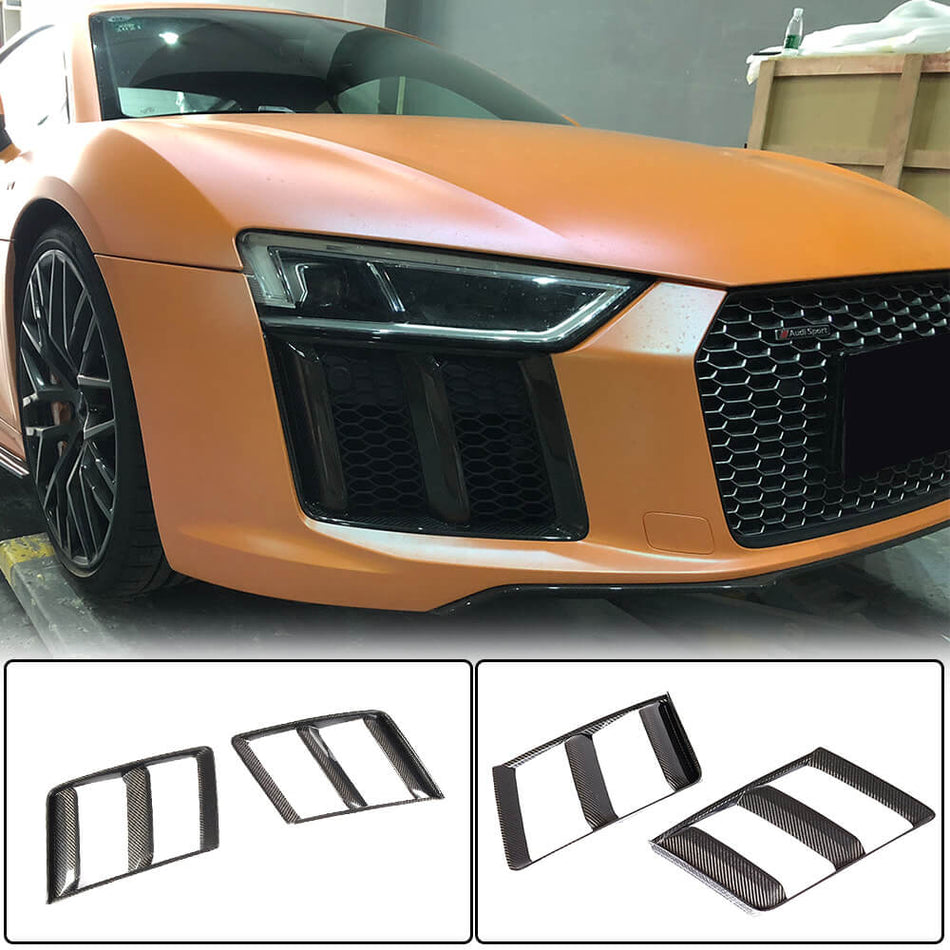 Audi R8 V10 Gen 2 4S 2016-2019 Front Side Vents Dry Carbon Fiber-Ahacarbon