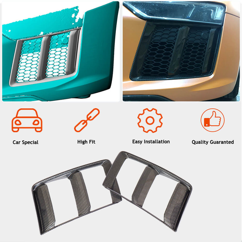 Audi R8 V10 Gen 2 4S 2016-2019 Front Side Vents Dry Carbon Fiber-Ahacarbon