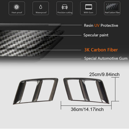Audi R8 V10 Gen 2 4S 2016-2019 Front Side Vents Dry Carbon Fiber-Ahacarbon