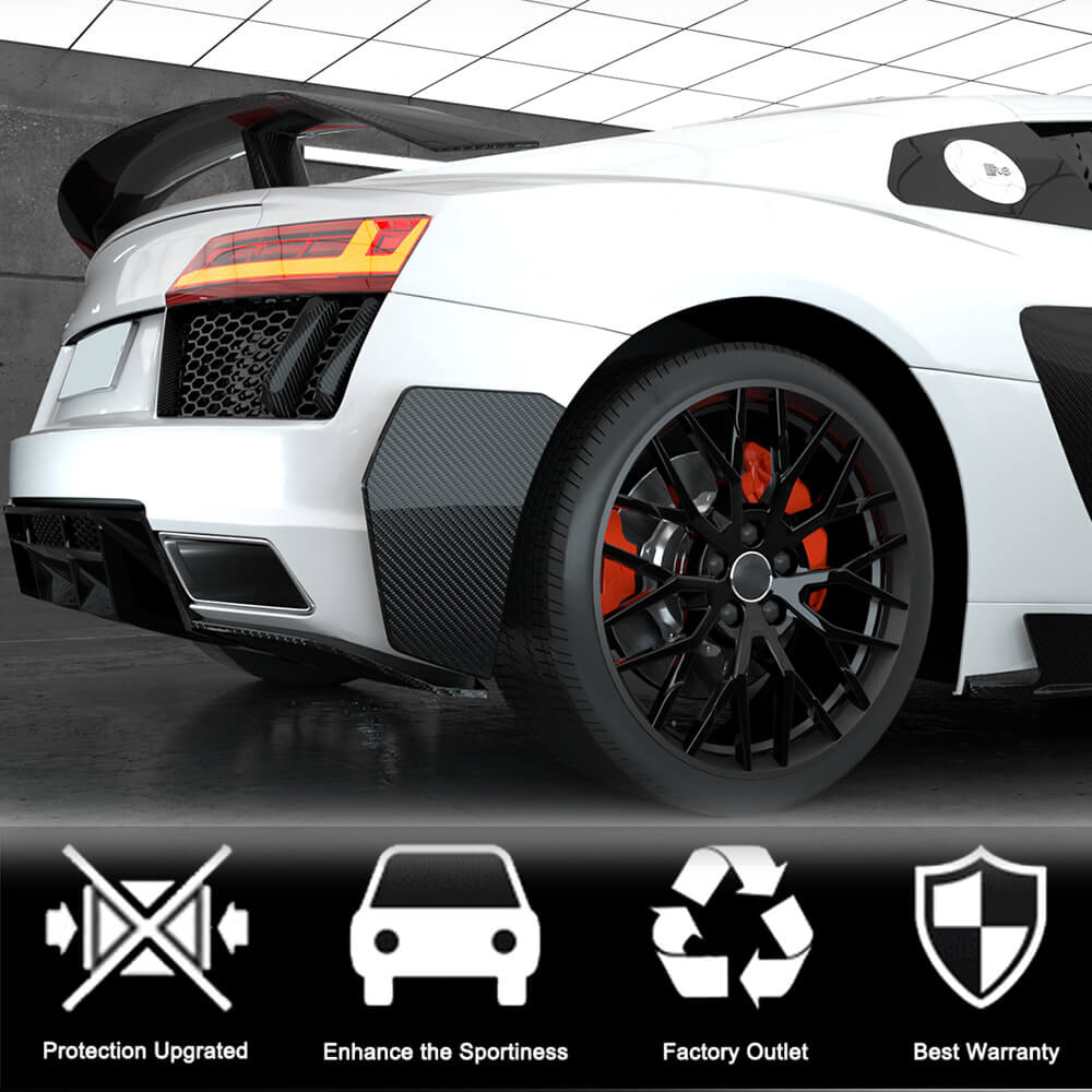 Audi R8 V10 Gen 2 4S 2016-2019 Rear Air Intake Fender Vents Dry Carbon Fiber-Ahacarbon