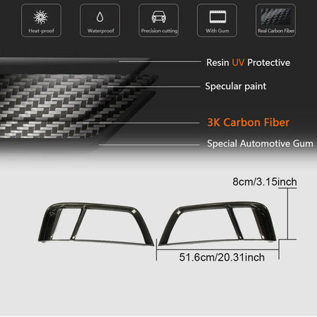 Audi R8 V10 Gen 2 4S 2016-2019 Rear Air Intake Fender Vents Dry Carbon Fiber-Ahacarbon