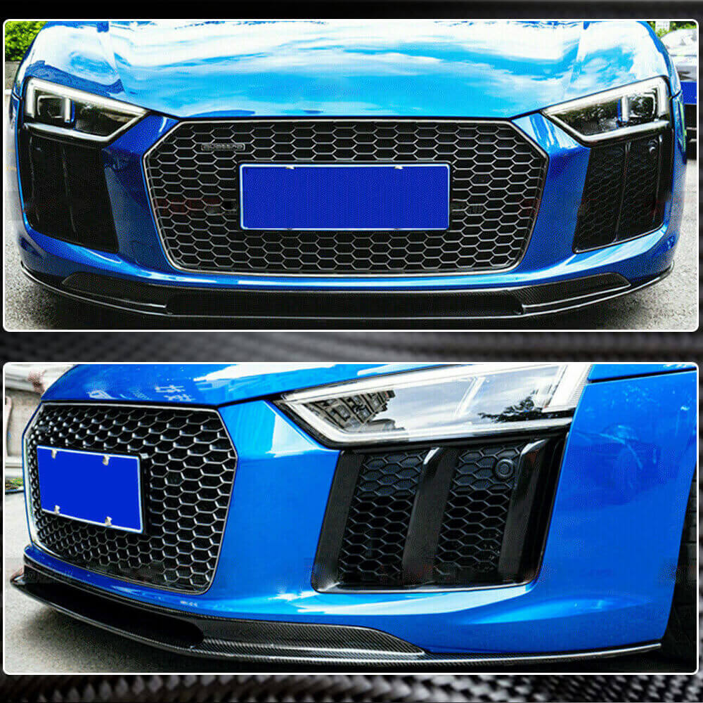 Audi R8 V10 Gen 2 4S 2016-2019 Front Bumper Lip Dry Carbon Fiber-Ahacarbon
