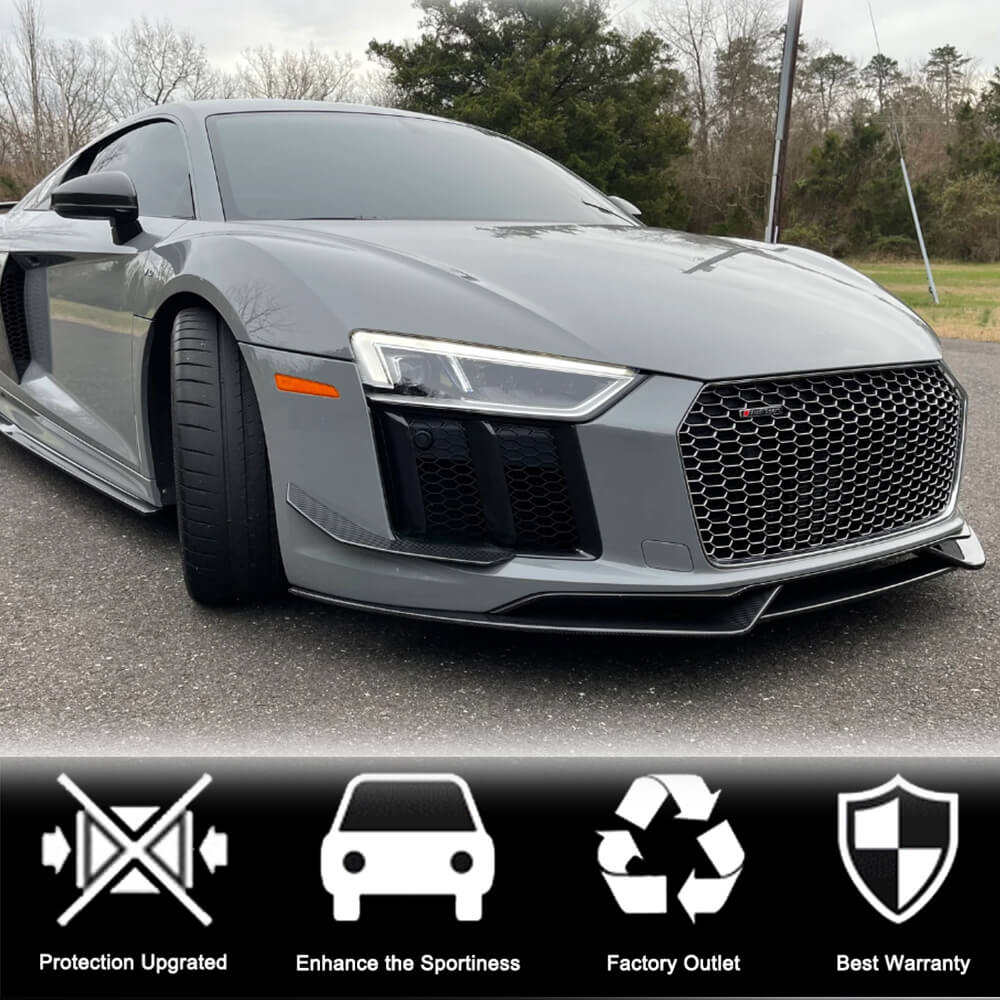 Audi R8 V10 Gen 2 4S 2016-2019 Front Bumper Lip Carbon Fiber-Ahacarbon