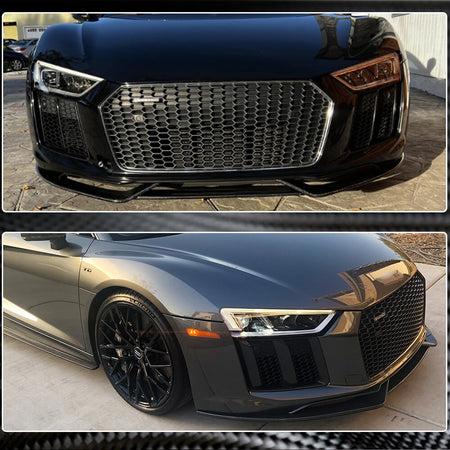 Audi R8 V10 Gen 2 4S 2016-2019 Front Bumper Lip Carbon Fiber-Ahacarbon