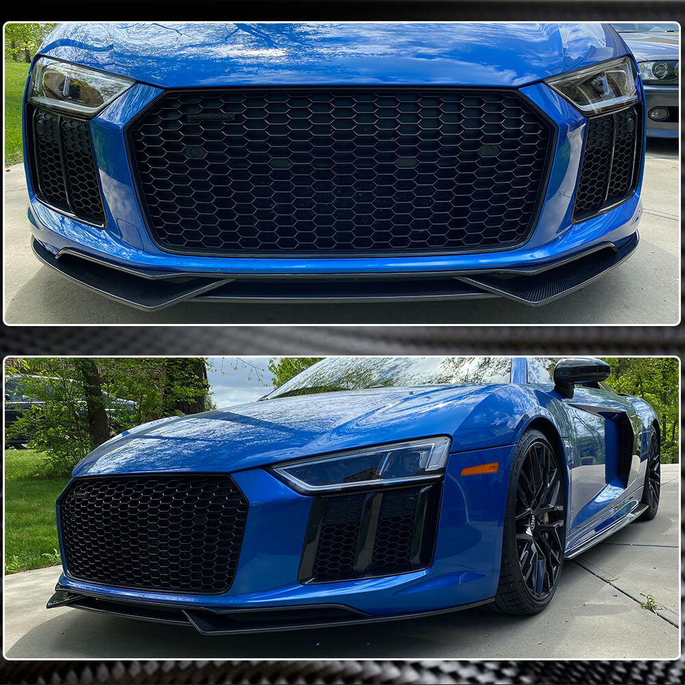 Audi R8 V10 Gen 2 4S 2016-2019 Front Bumper Lip Carbon Fiber-Ahacarbon