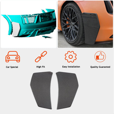 Audi R8 V10 Gen 2 4S 2016-2019 Rear Bumper Splitters Carbon Fiber-Ahacarbon