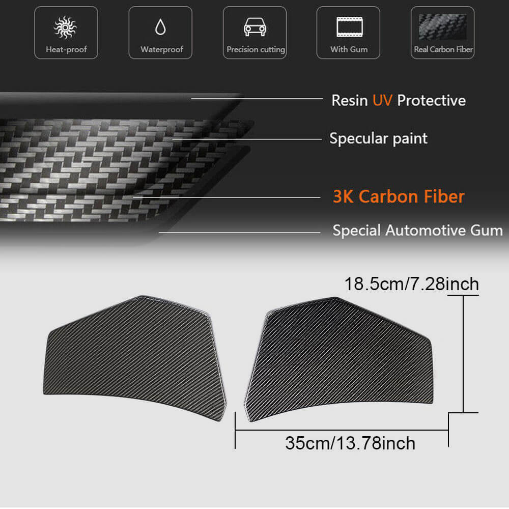 Audi R8 V10 Gen 2 4S 2016-2019 Rear Bumper Splitters Carbon Fiber-Ahacarbon