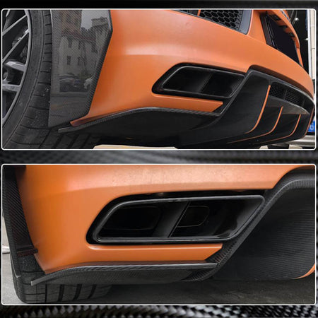 Audi R8 V10 Gen 2 4S 2016-2019 Rear Bumper Splitters Carbon Fiber-Ahacarbon