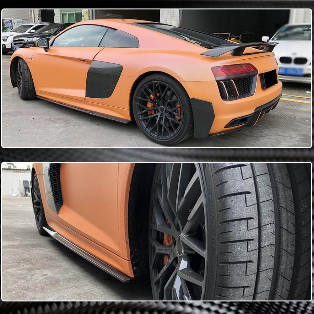 Audi R8 V10 Gen 2 4S 2016-2019 Carbon Fiber Side Skirts-Ahacarbon