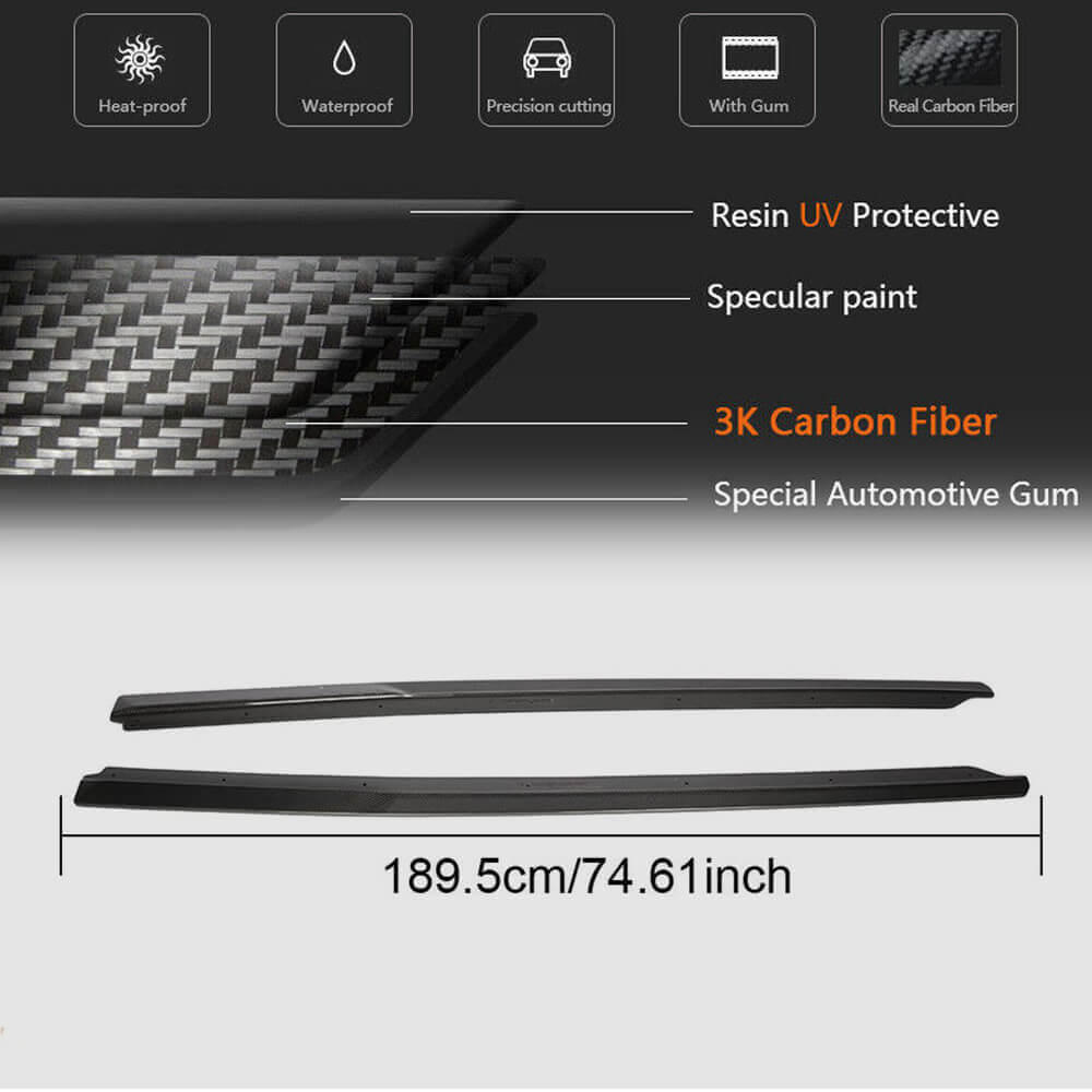 Audi R8 V10 Gen 2 4S 2016-2019 Carbon Fiber Side Skirts-Ahacarbon
