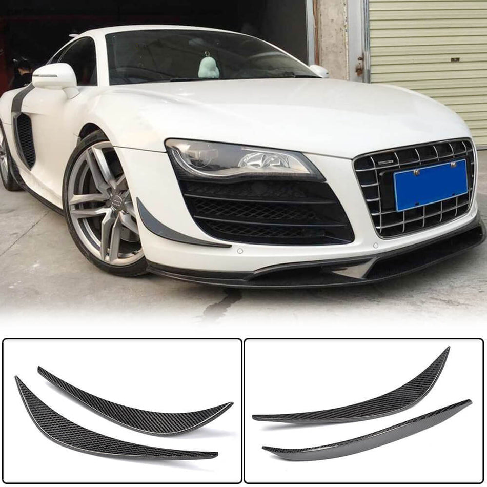 Audi R8 V8 V10 GT Pre-facelift 2008-2015 Front Bumper Vents Carbon Fiber-Ahacarbon