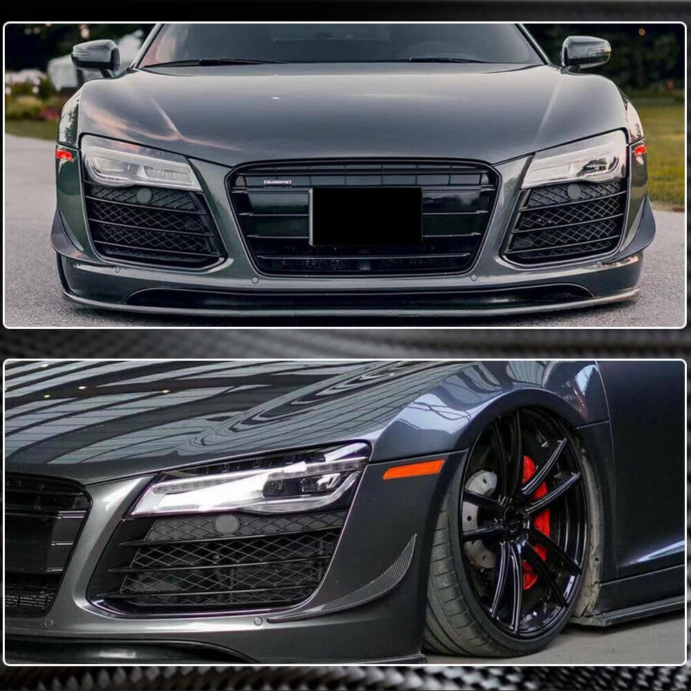 Audi R8 V8 V10 GT Pre-facelift 2008-2015 Front Bumper Vents Carbon Fiber-Ahacarbon