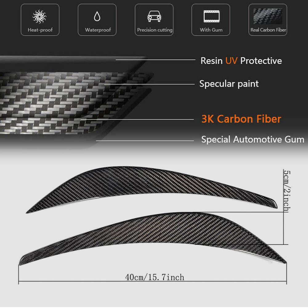 Audi R8 V8 V10 GT Pre-facelift 2008-2015 Front Bumper Vents Carbon Fiber-Ahacarbon