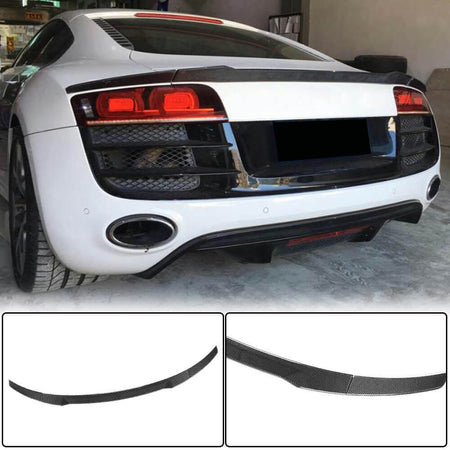 Audi R8 V8 V10 Coupe Pre-facelift 2008-2015 Rear Trunk Spoiler Carbon Fiber-Ahacarbon
