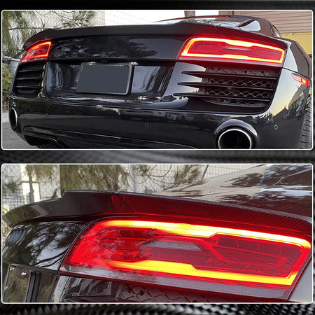 Audi R8 V8 V10 Coupe Pre-facelift 2008-2015 Rear Trunk Spoiler Carbon Fiber-Ahacarbon