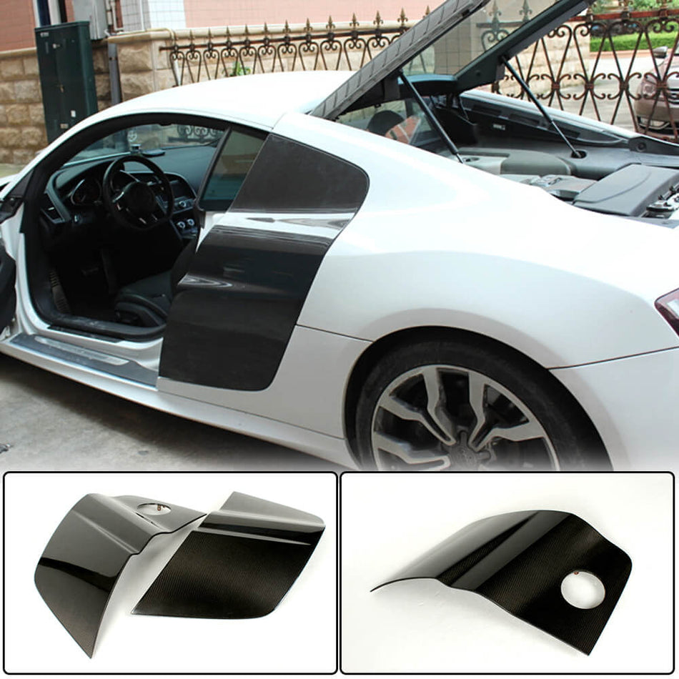 Audi R8 V8 V10 Coupe Pre-facelift 2008-2015 Door Fender Side Panel Covers Carbon Fiber-Ahacarbon
