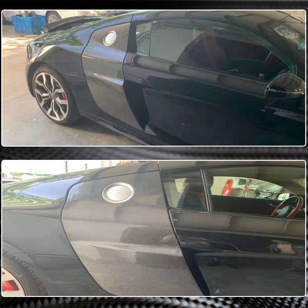 Audi R8 V8 V10 Coupe Pre-facelift 2008-2015 Door Fender Side Panel Covers Carbon Fiber-Ahacarbon