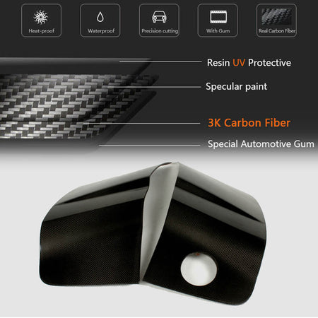 Audi R8 V8 V10 Coupe Pre-facelift 2008-2015 Door Fender Side Panel Covers Carbon Fiber-Ahacarbon