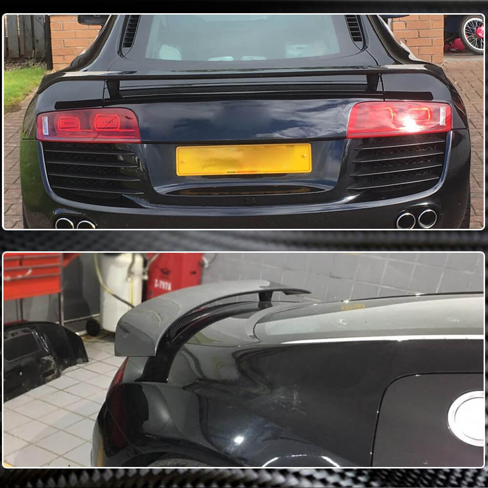 Audi R8 V8 V10 GT Pre-facelift 2008-2015 Rear Trunk Spoiler Carbon Fiber-Ahacarbon