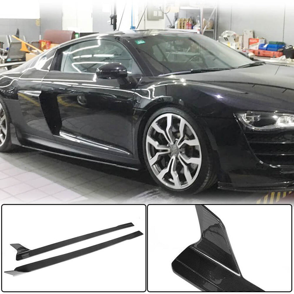 Audi R8 V8 V10 GT Spyder Pre-facelift 2008-2015 Side Skirts Carbon Fiber-Ahacarbon