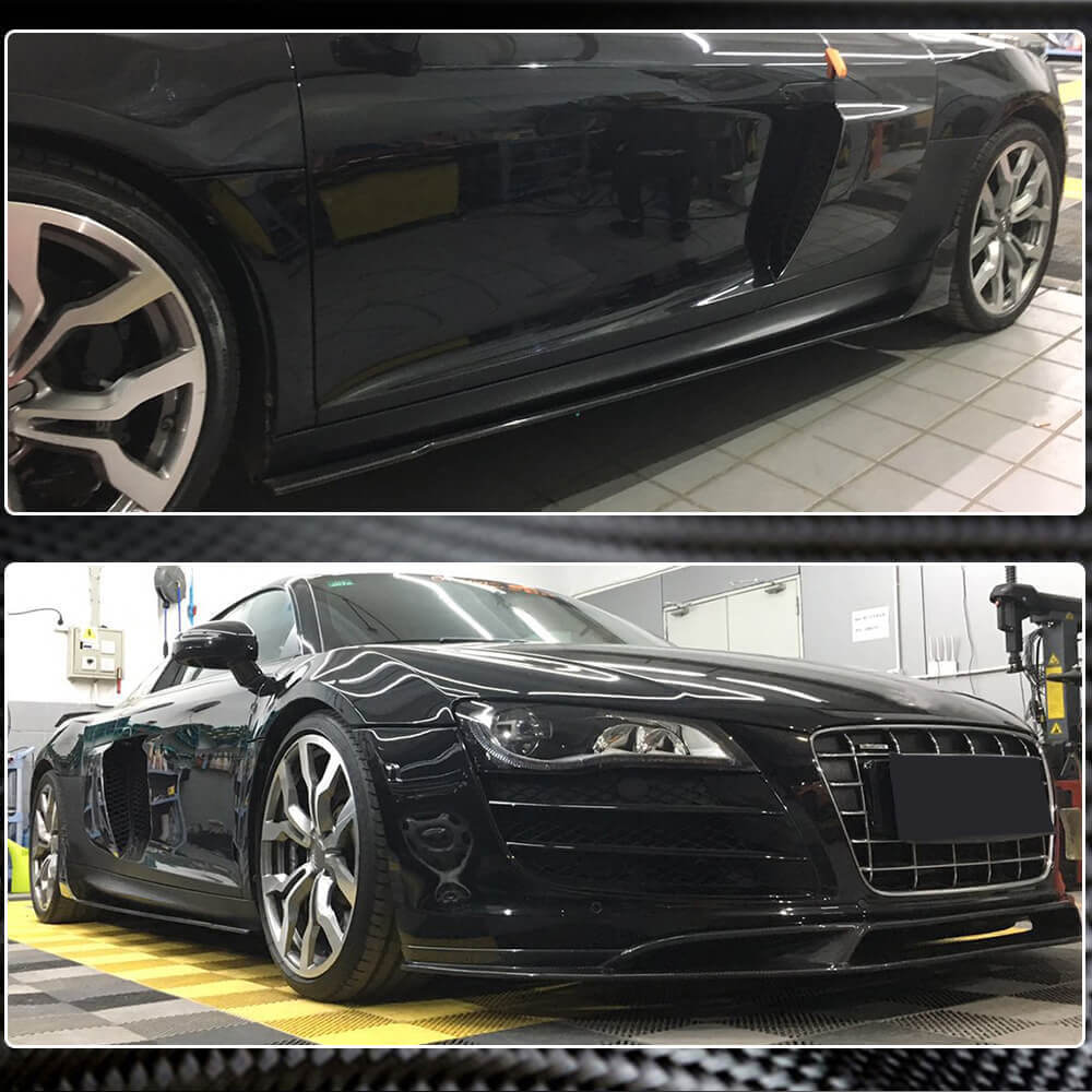 Audi R8 V8 V10 GT Spyder Pre-facelift 2008-2015 Side Skirts Carbon Fiber-Ahacarbon