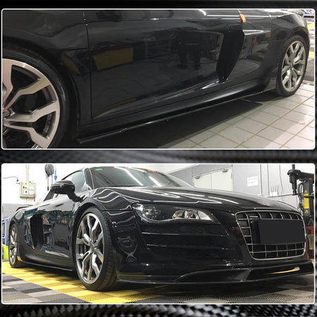 Audi R8 V8 V10 GT Spyder Pre-facelift 2008-2015 Side Skirts Carbon Fiber-Ahacarbon
