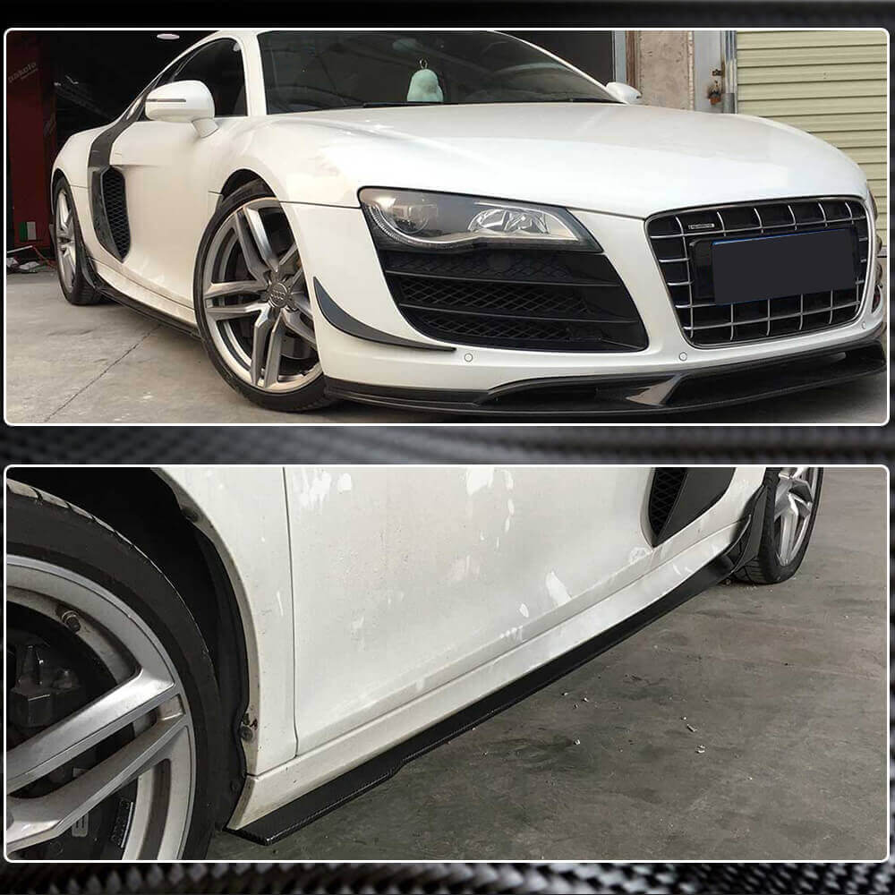 Audi R8 V8 V10 GT Spyder Pre-facelift 2008-2015 Side Skirts Carbon Fiber-Ahacarbon