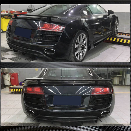 Audi R8 V8 V10 GT Spyder Pre-facelift 2008-2015 Rear Bumper Diffuser Carbon Fiber-Ahacarbon