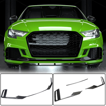 Audi RS3 8V.5 Sedan Facelift 2017-2020 Front Bumper Vents Dry Carbon Fiber-Ahacarbon