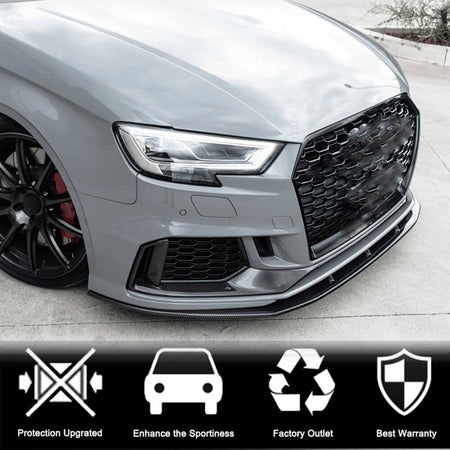 Audi RS3 8V.5 Sedan Facelift 2017-2020 Front Bumper Vents Dry Carbon Fiber-Ahacarbon