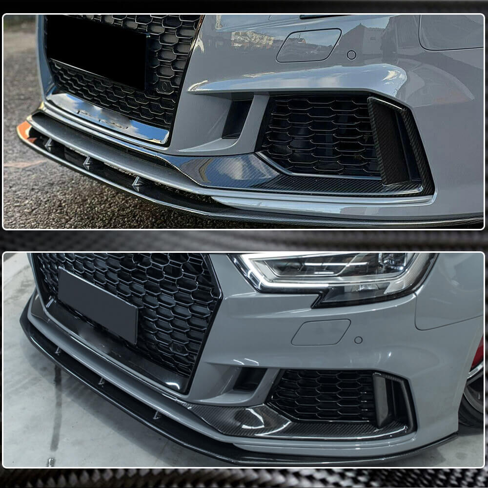 Audi RS3 8V.5 Sedan Facelift 2017-2020 Front Bumper Vents Dry Carbon Fiber-Ahacarbon